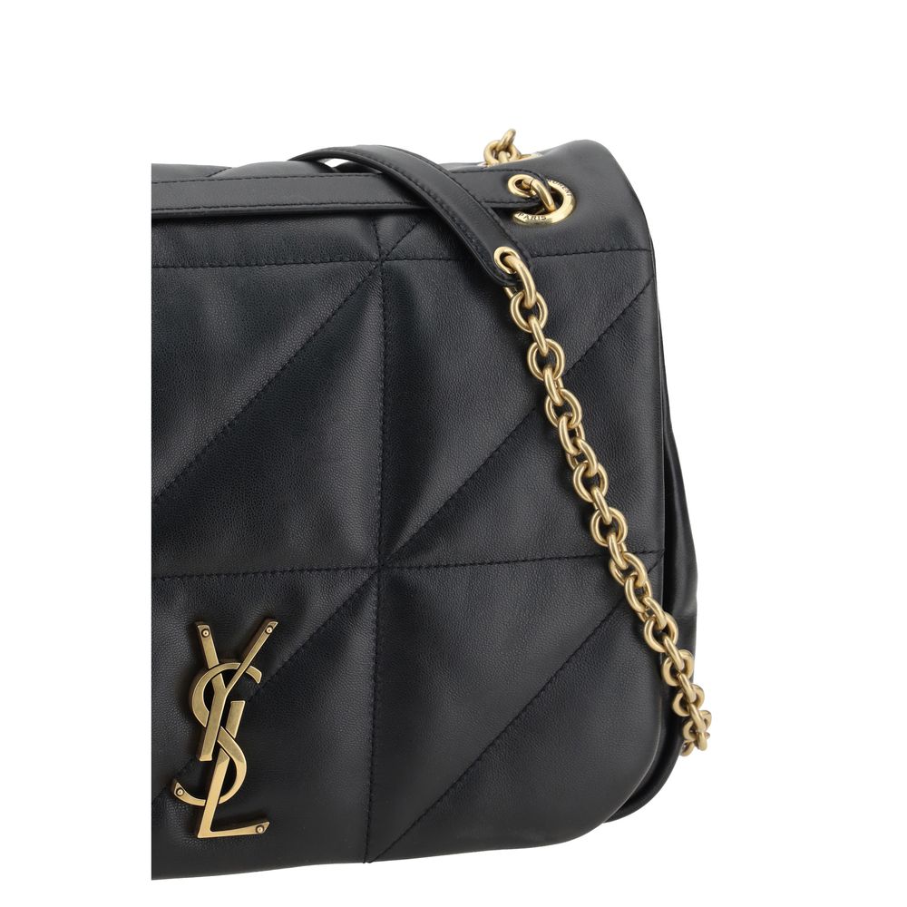 Saint Laurent Black Calf Leather Bos Taurus Shoulder Bag Saint Laurent