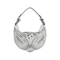 Versace Silver Lamb Leather Shoulder Bag Versace