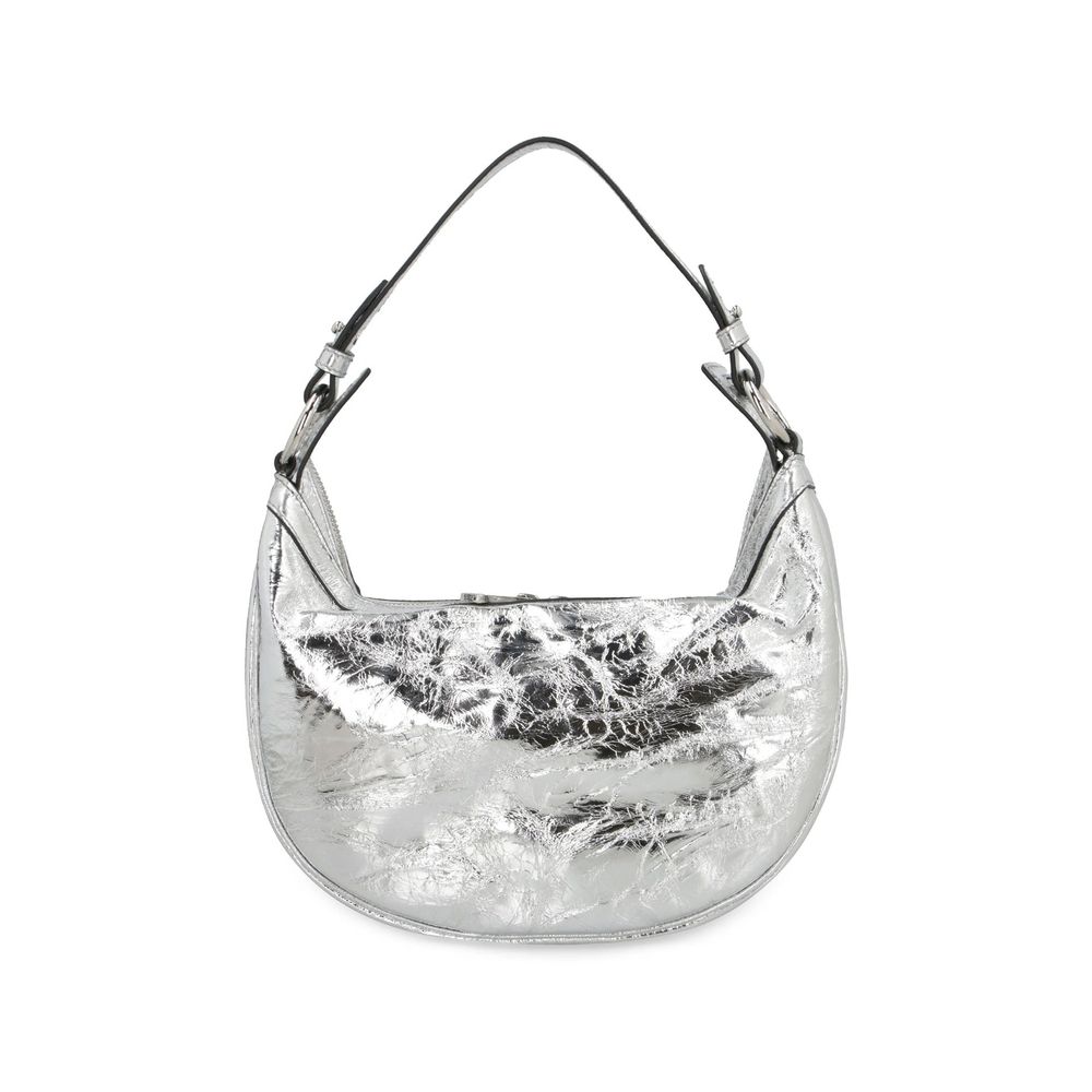 Versace Silver Lamb Leather Shoulder Bag Versace