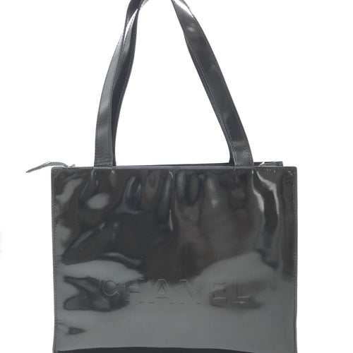 Chanel Black Patent Leather Tote Chanel