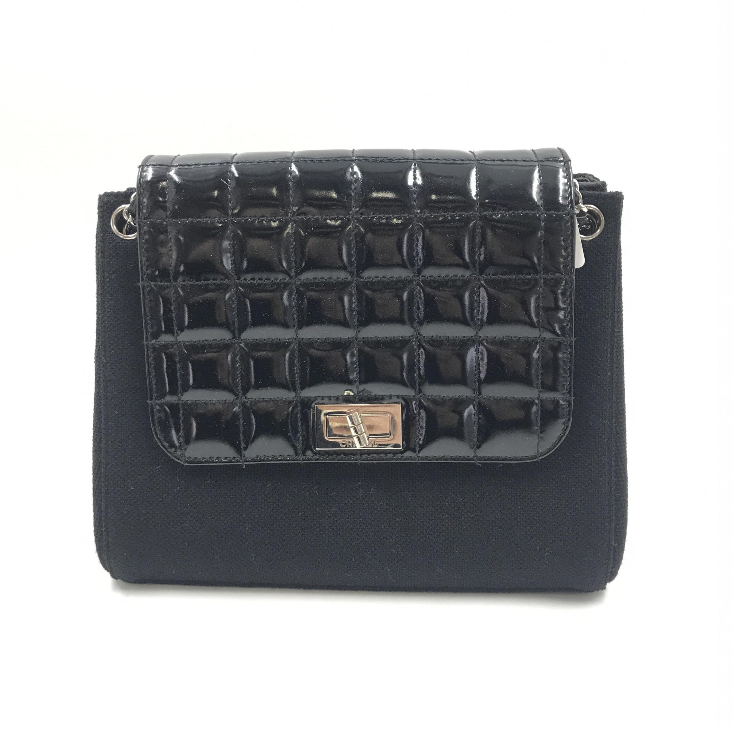 Chanel Chocolate Bar Patent Leather Shoulder Bag Chanel