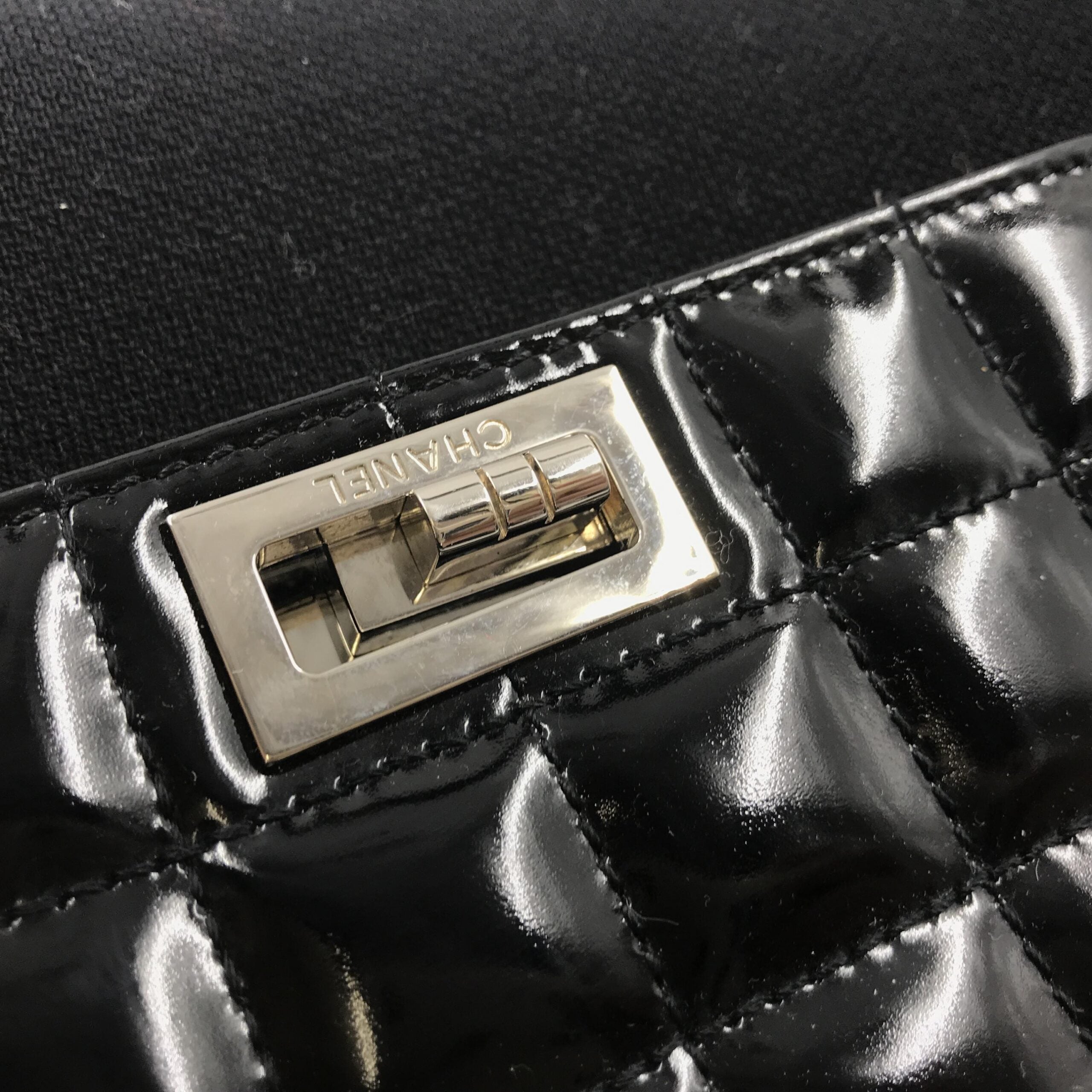 Chanel Chocolate Bar Patent Leather Shoulder Bag Chanel