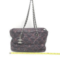 Chanel Paris-Byzance Chain Shoulder Bag Purple Nylon Chanel