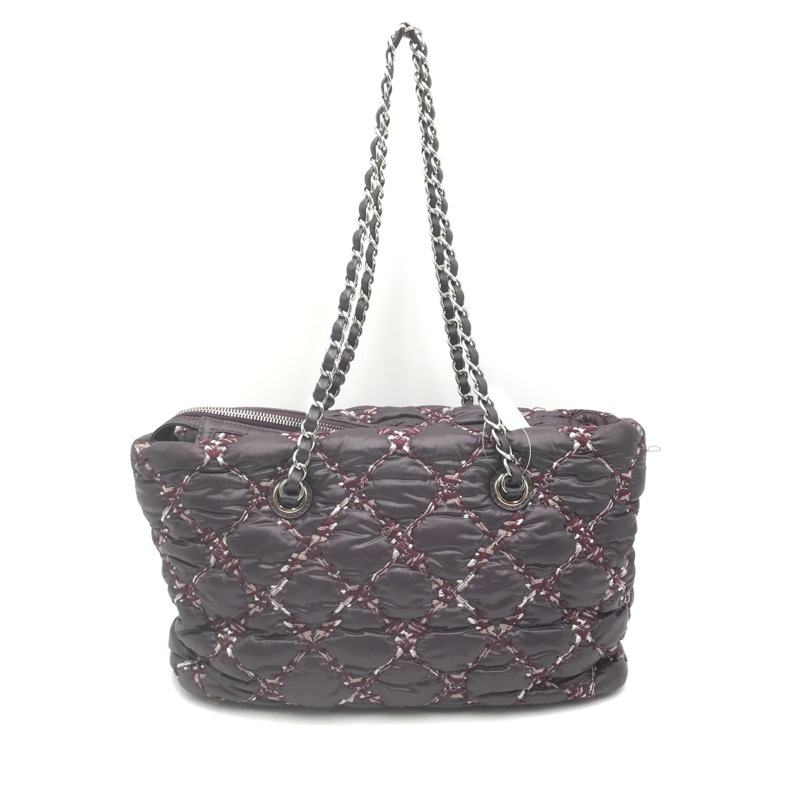 Chanel Paris-Byzance Chain Shoulder Bag Purple Nylon Chanel