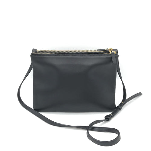 Celine Trio Black Leather Shoulder Bag Celine