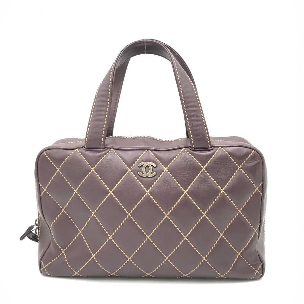 Chanel Wild Stitch Handbag Mini Boston Red Chanel