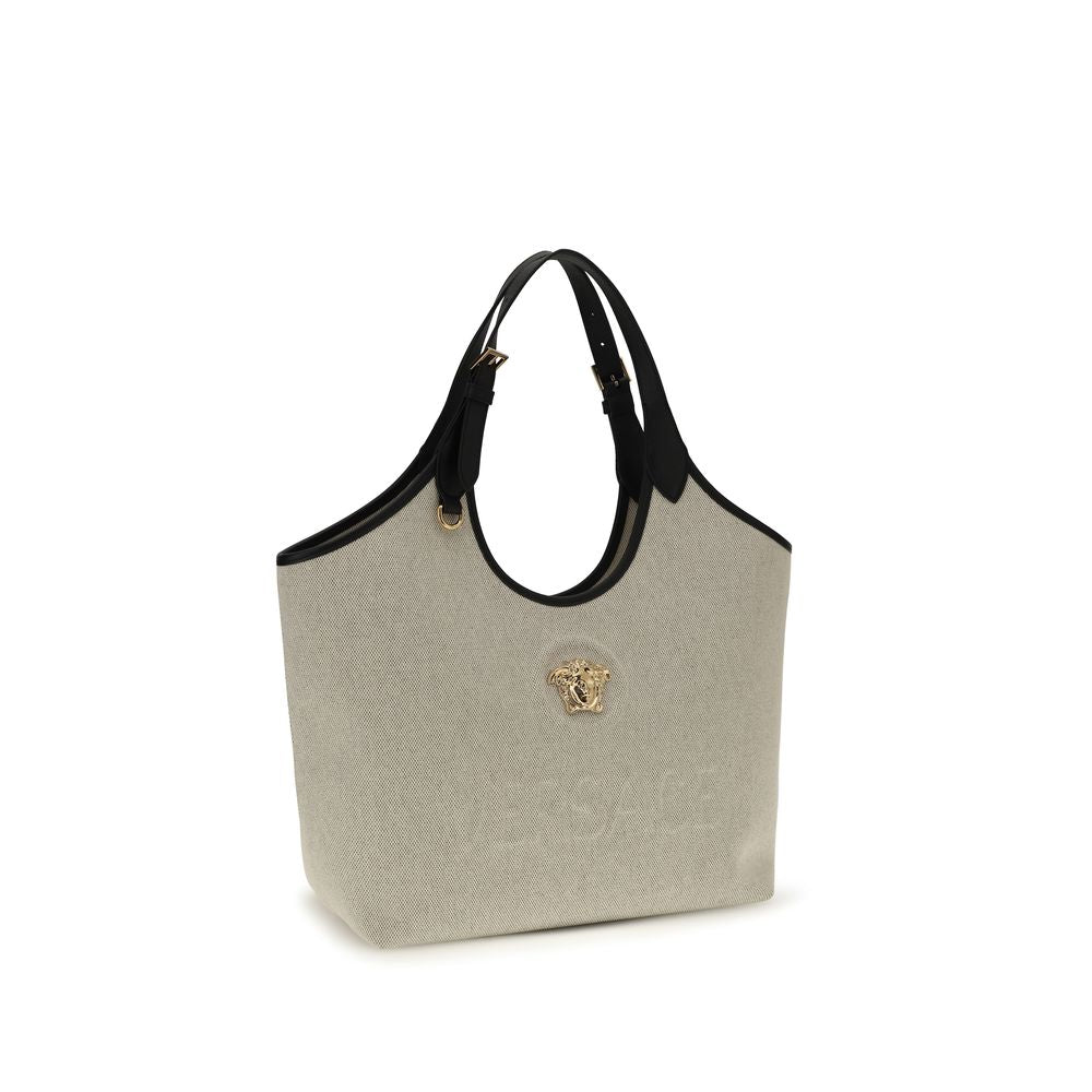 Versace Beige Cotton Shoulder Bag Versace