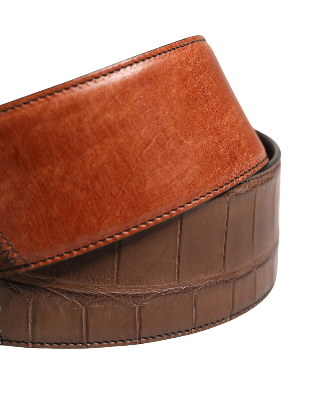 Dolce & Gabbana Brown Horse Velvet & Alligator Leather Bag Shoulder Strap Dolce & Gabbana