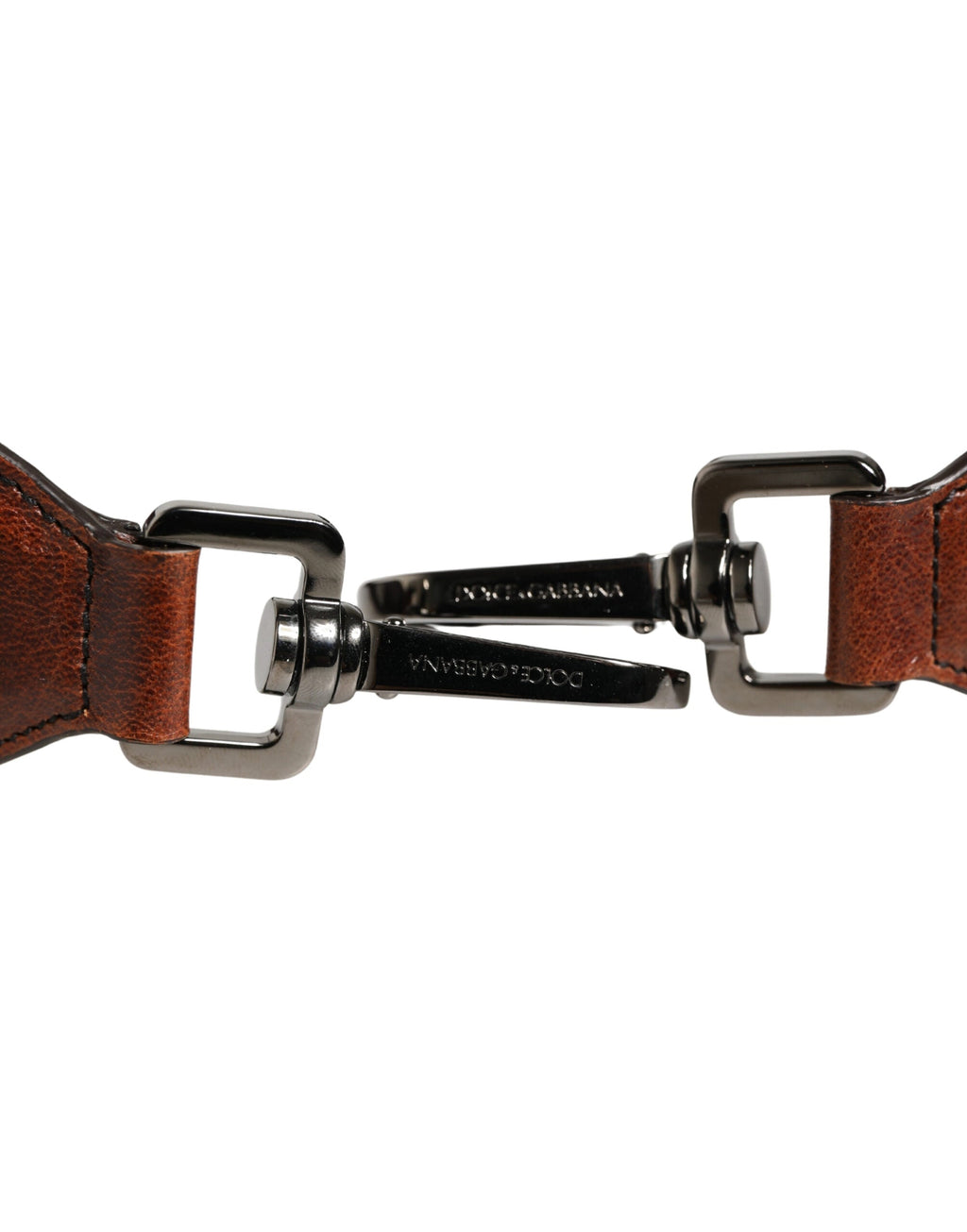 Dolce & Gabbana Brown Horse Velvet & Alligator Leather Bag Shoulder Strap Dolce & Gabbana