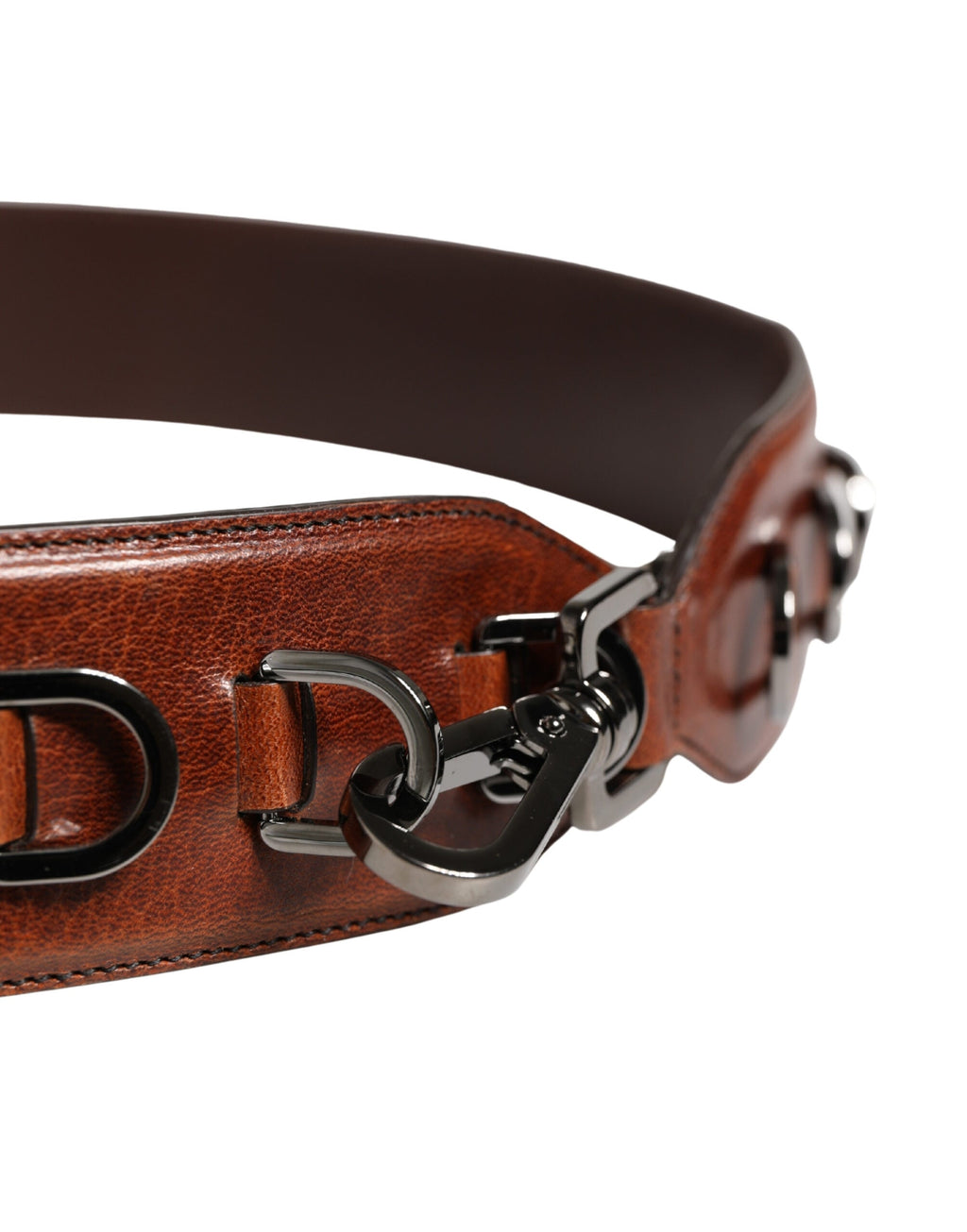 Dolce & Gabbana Brown Horse Velvet & Alligator Leather Bag Shoulder Strap Dolce & Gabbana
