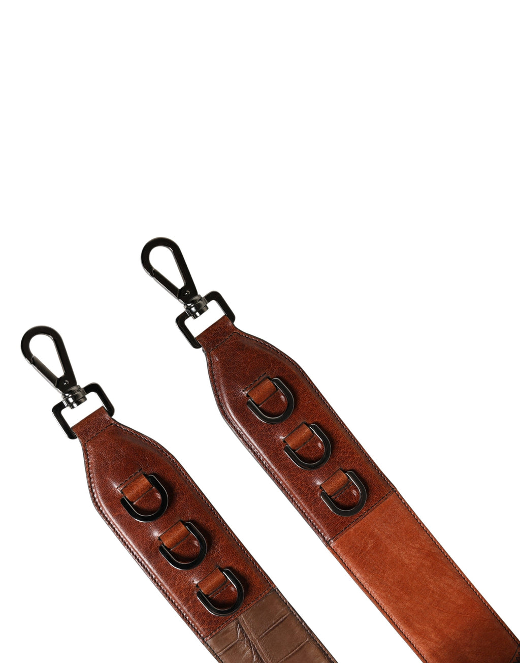 Dolce & Gabbana Brown Horse Velvet & Alligator Leather Bag Shoulder Strap Dolce & Gabbana