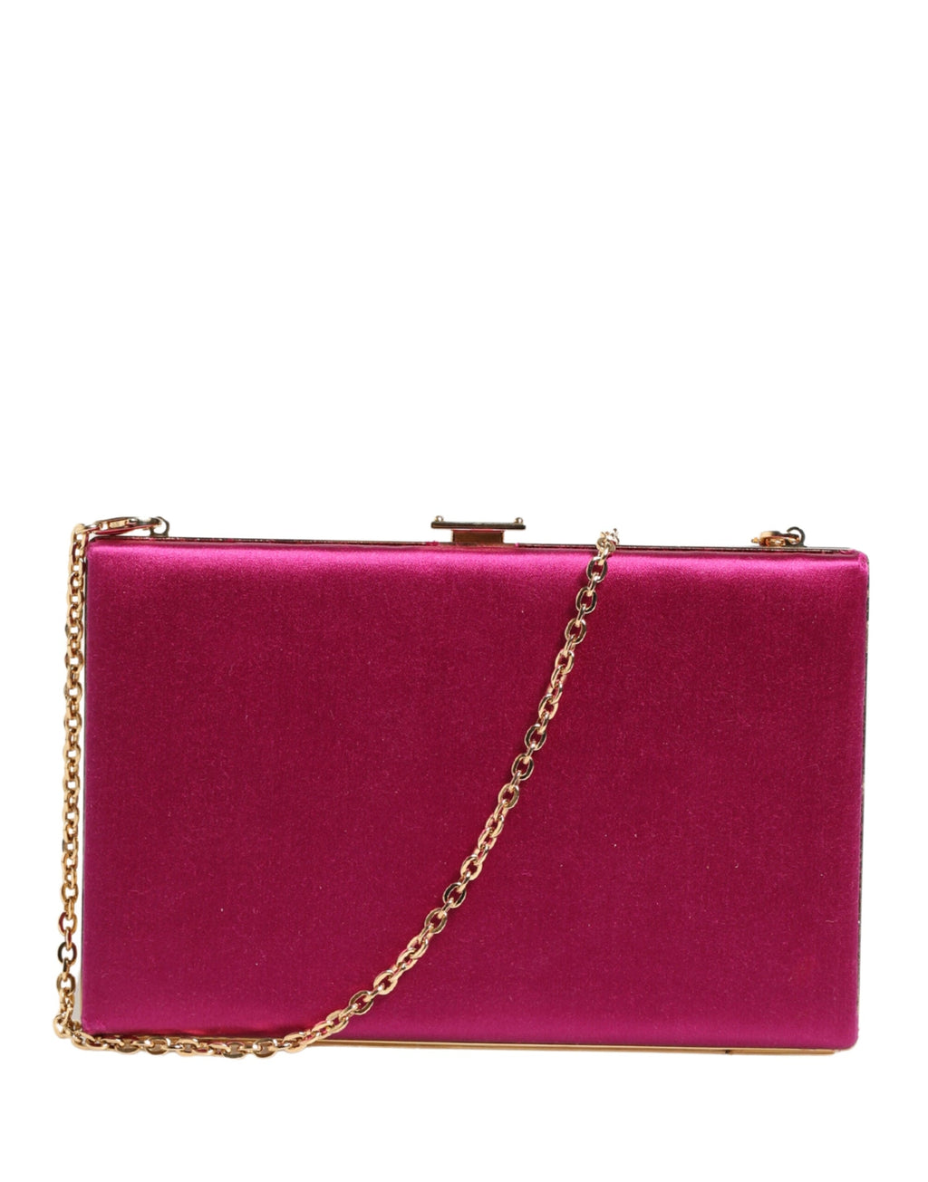 Dolce & Gabbana Pink Cotton & Brass Clutch Evening Crossbody Purse Dolce & Gabbana