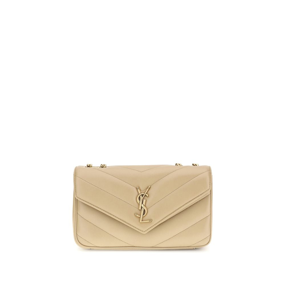 Saint Laurent Beige Lamb Ovis Aries Aries Shoulder Bag Saint Laurent