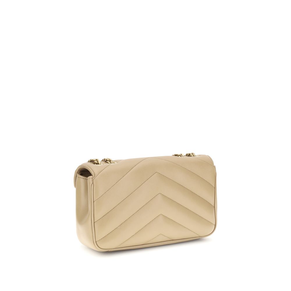 Saint Laurent Beige Lamb Ovis Aries Aries Shoulder Bag Saint Laurent