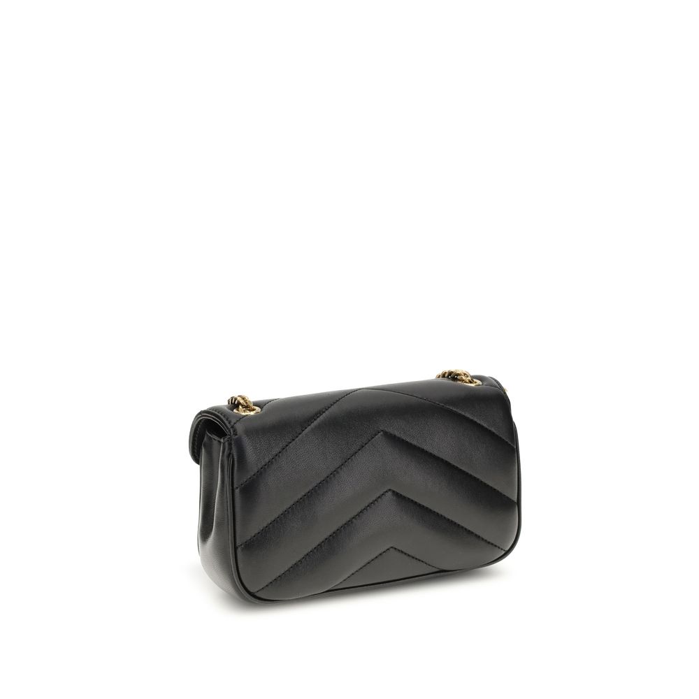 Saint Laurent Black Lamb Ovis Aries Aries Shoulder Bag Saint Laurent