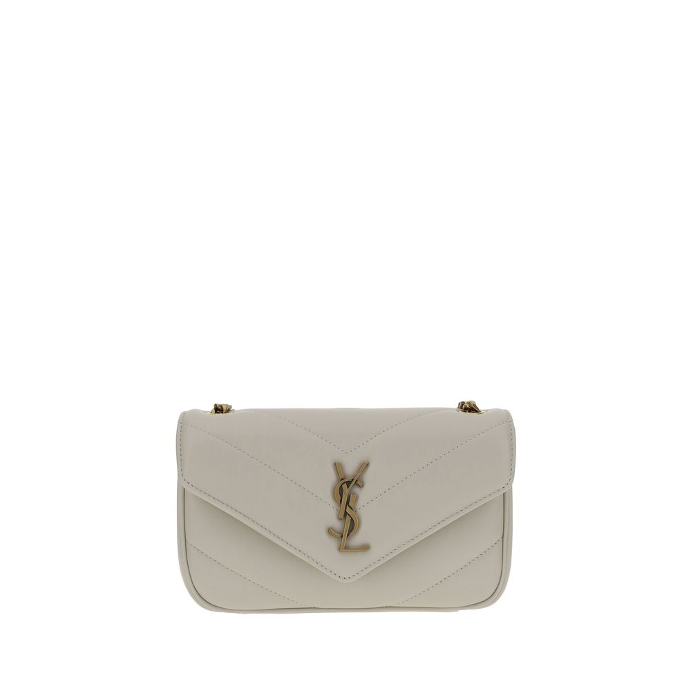 Saint Laurent White Lamb Ovis Aries Aries Shoulder Bag Saint Laurent