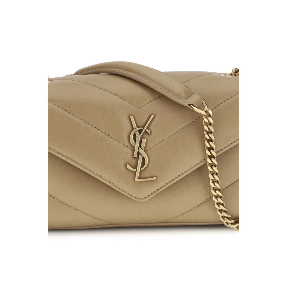 Saint Laurent Beige Lamb Ovis Aries Aries Shoulder Bag Saint Laurent