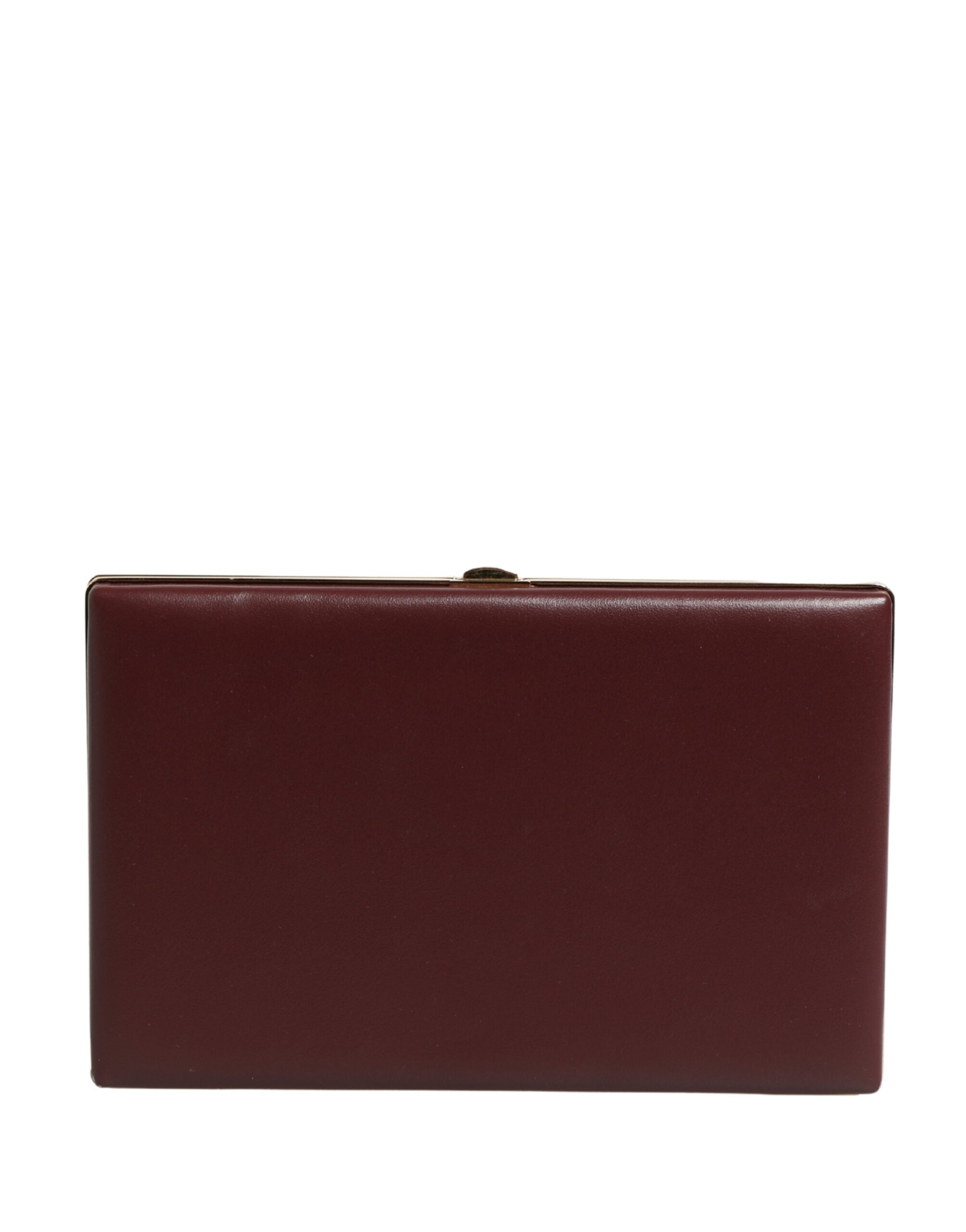 Dolce & Gabbana Brown Calfskin Leather Clutch Evening Purse Dolce & Gabbana