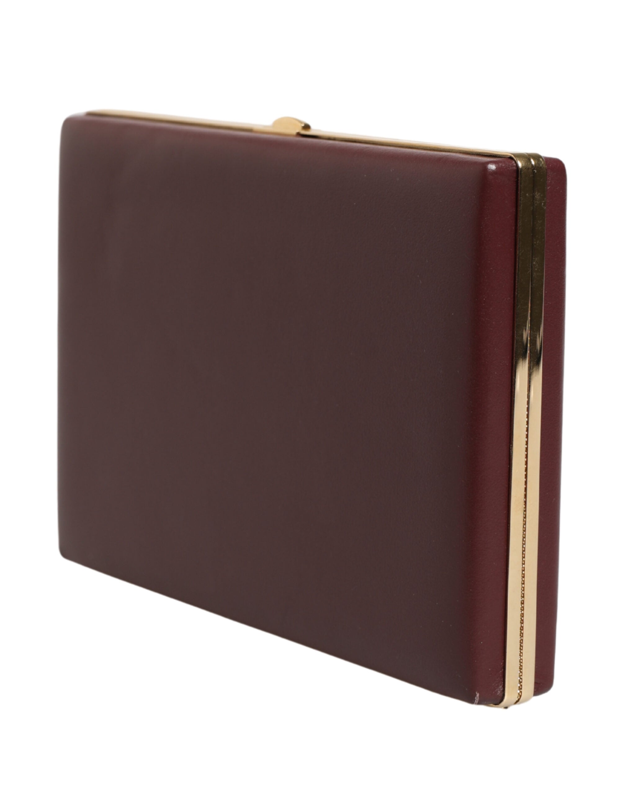 Dolce & Gabbana Brown Calfskin Leather Clutch Evening Purse Dolce & Gabbana