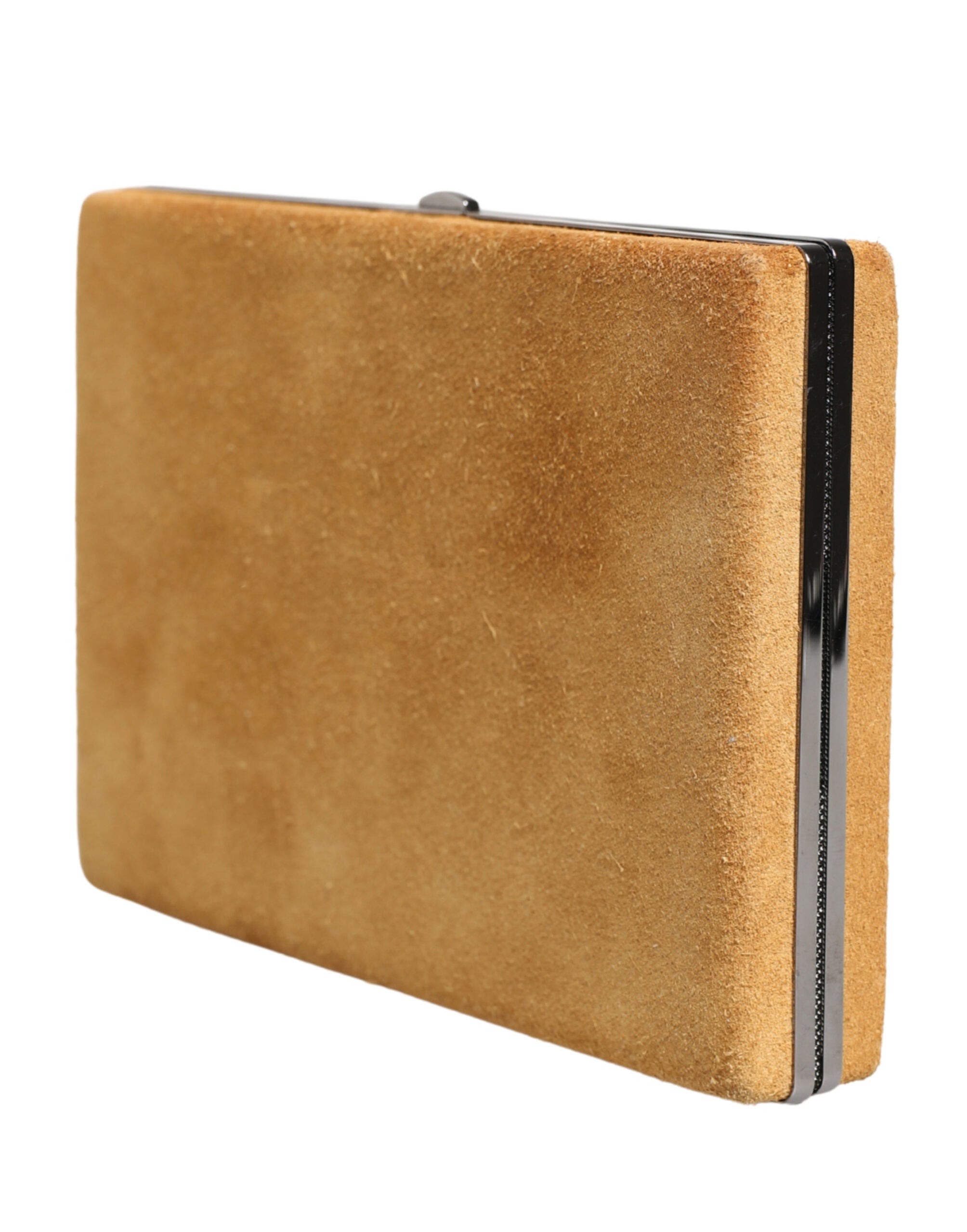 Dolce & Gabbana Beige Velvet & Calf Leather Clutch Evening Purse Dolce & Gabbana