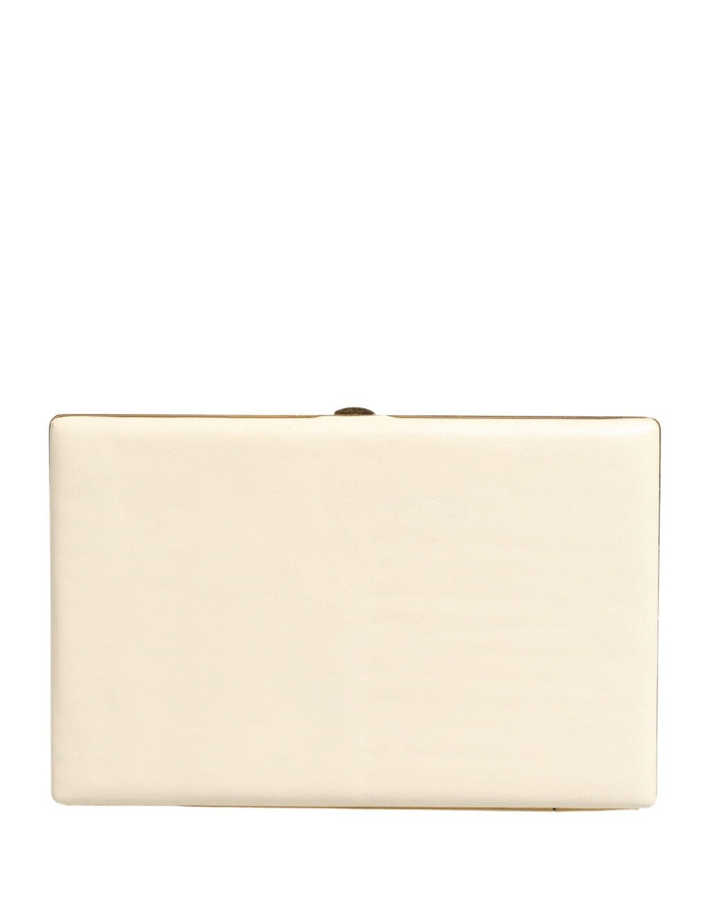 Dolce & Gabbana White Lambskin Leather Miniature Clutch Purse Dolce & Gabbana