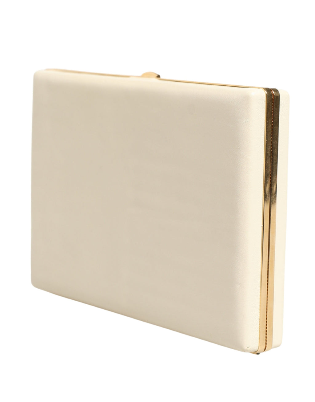 Dolce & Gabbana White Lambskin Leather Miniature Clutch Purse Dolce & Gabbana