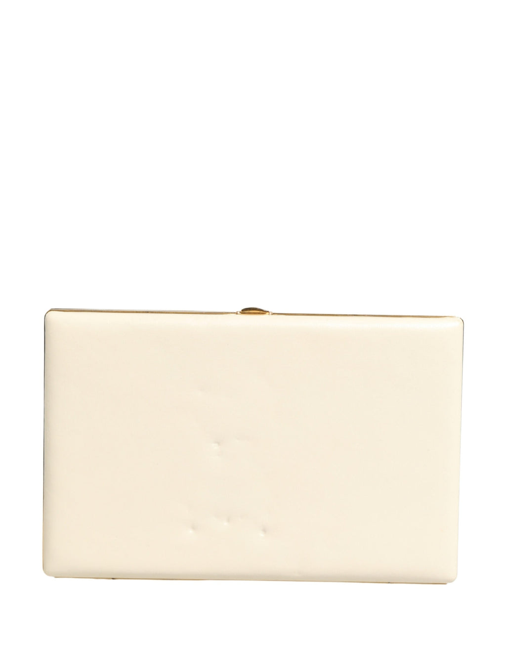 Dolce & Gabbana White Lambskin Leather Miniature Clutch Purse Dolce & Gabbana
