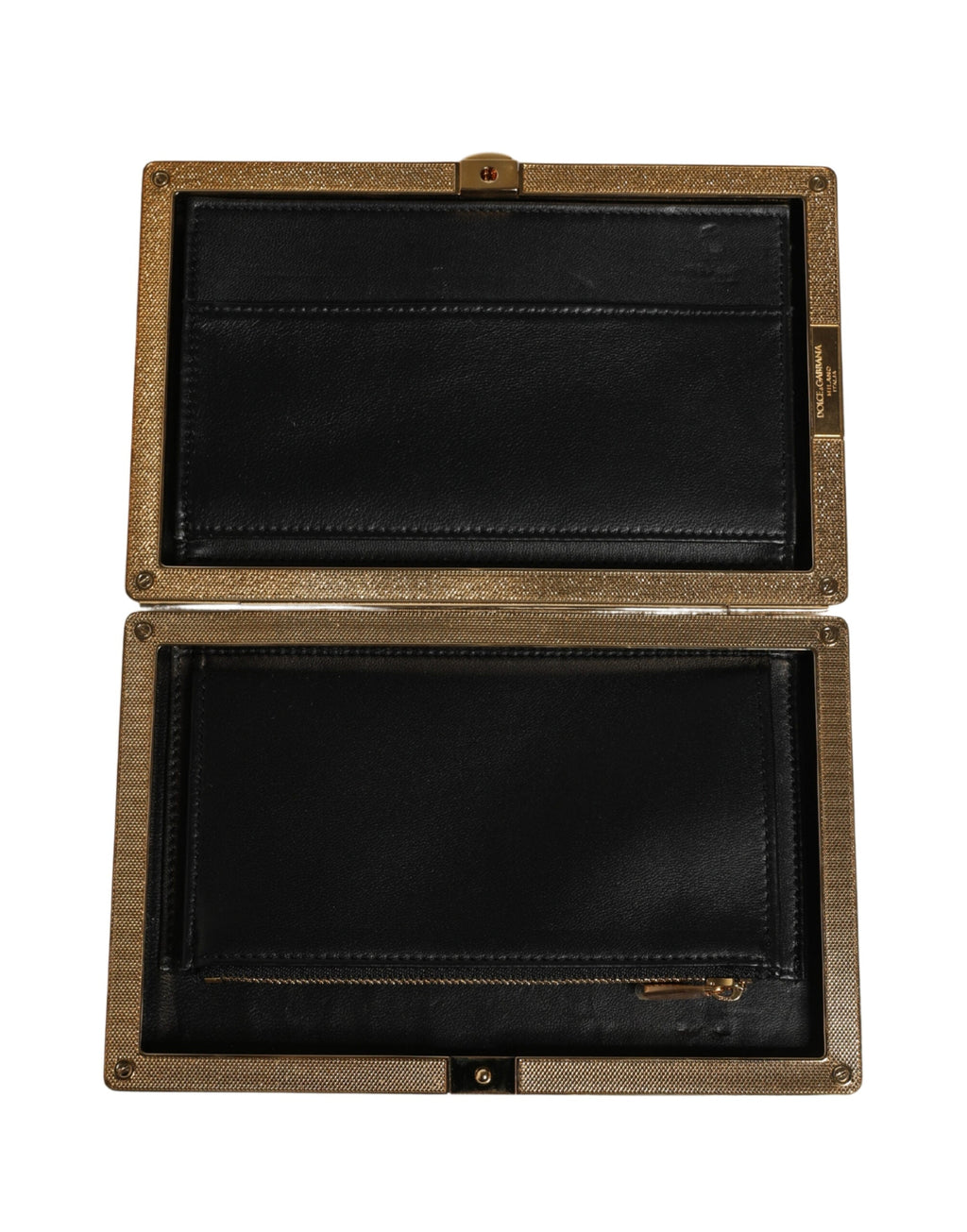 Dolce & Gabbana White Lambskin Leather Miniature Clutch Purse Dolce & Gabbana