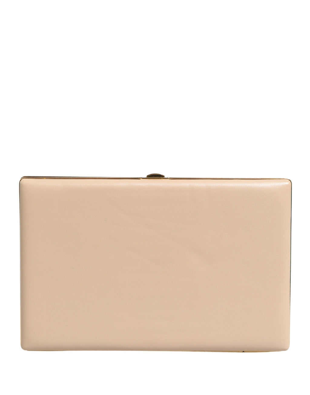 Dolce & Gabbana Beige Lambskin Leather Clutch Evening Women Purse Bag Dolce & Gabbana