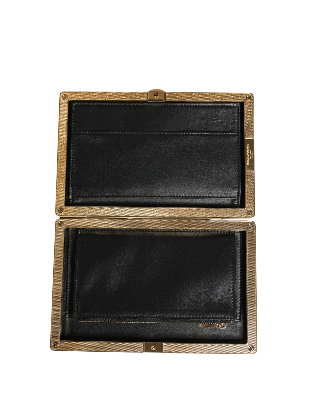 Dolce & Gabbana Beige Lambskin Leather Clutch Evening Women Purse Bag Dolce & Gabbana