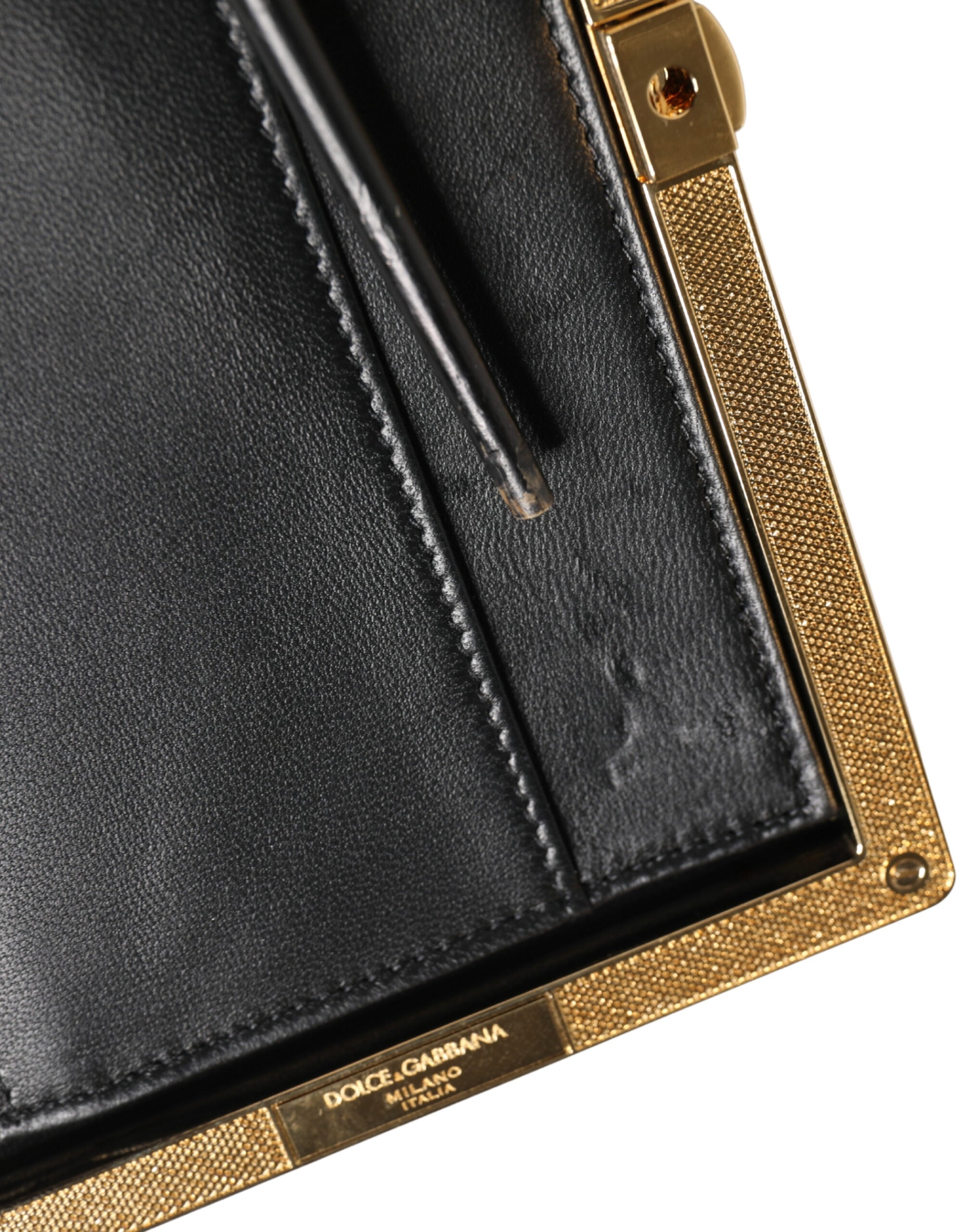 Dolce & Gabbana Beige Lambskin Leather Clutch Evening Women Purse Bag Dolce & Gabbana