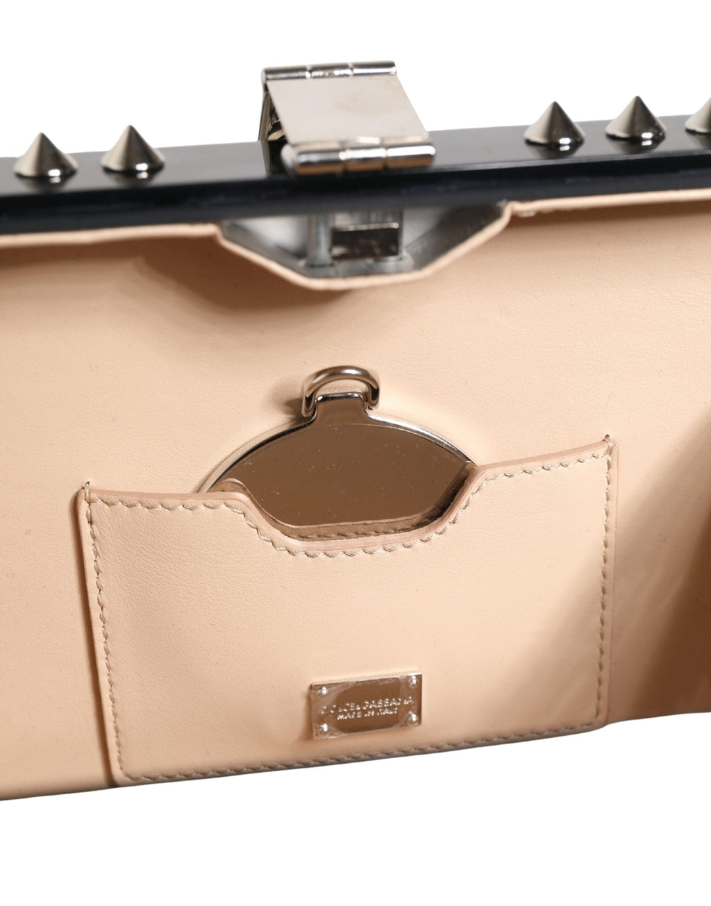 Dolce & Gabbana Black Plexiglass Silver Hardware Clutch Shoulder Purse Dolce & Gabbana