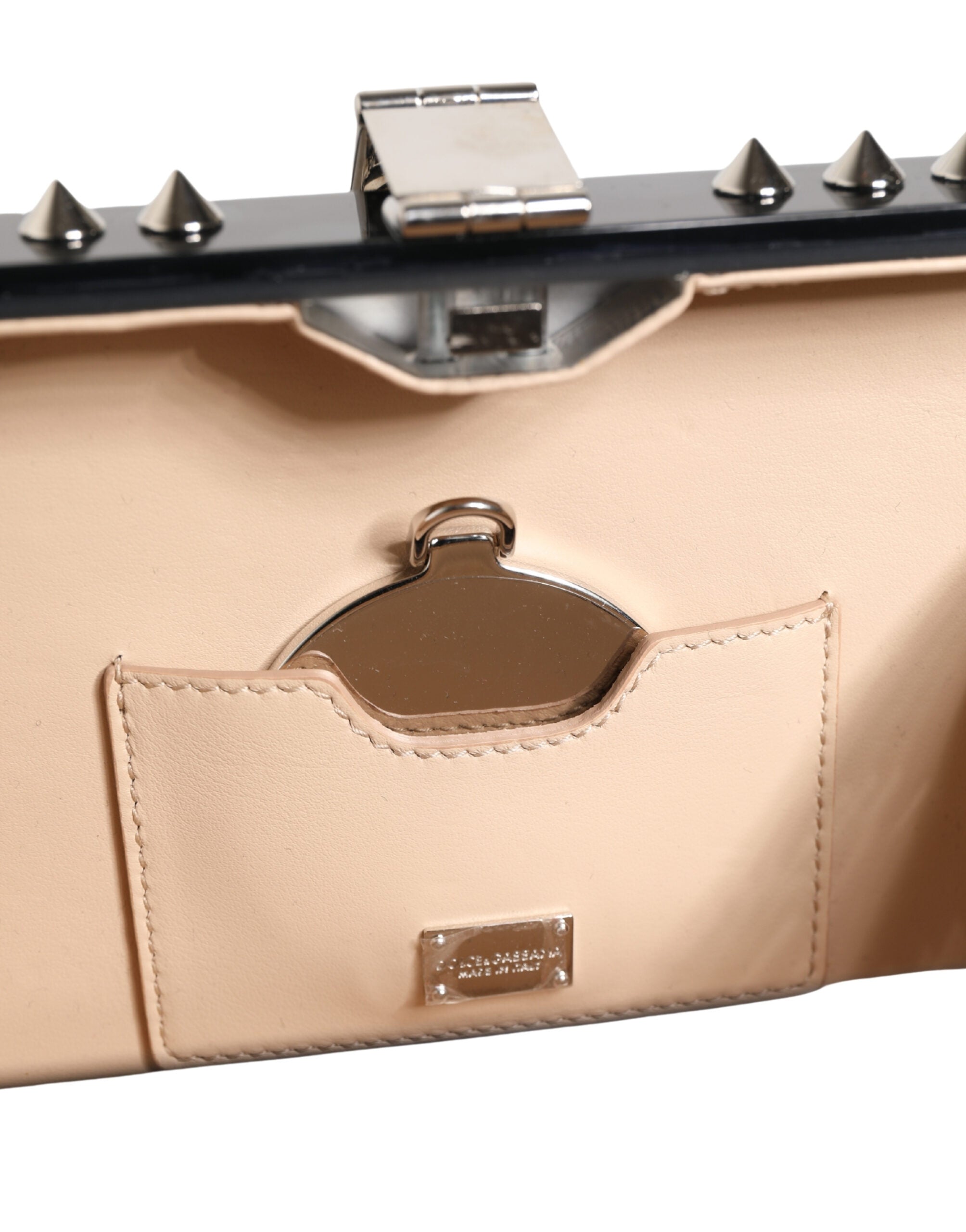 Dolce & Gabbana Black Plexiglass Silver Hardware Clutch Shoulder Purse Dolce & Gabbana