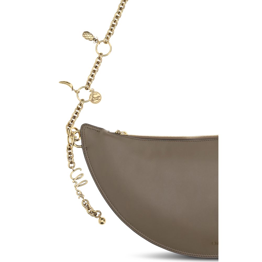 Chloé Gray Calf Leather Bos Taurus Shoulder Bag Chloé
