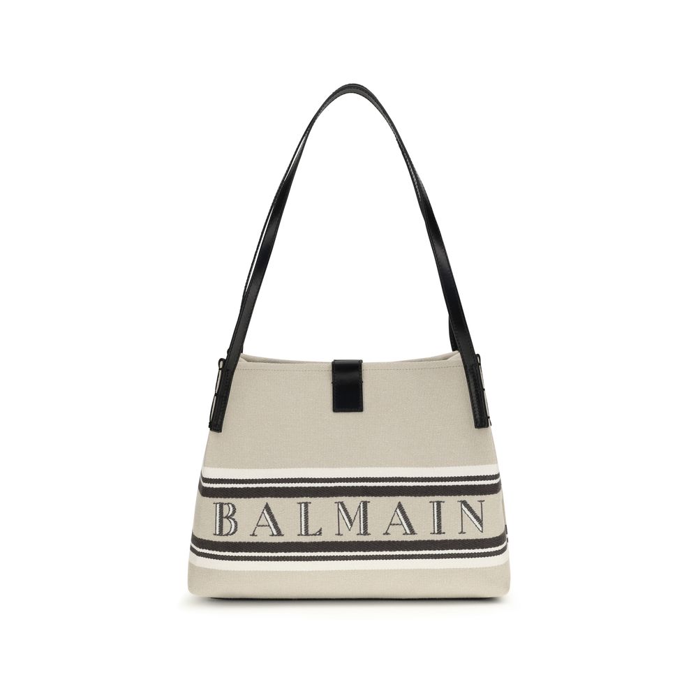 Balmain Beige Cotton Shoulder Bag Balmain