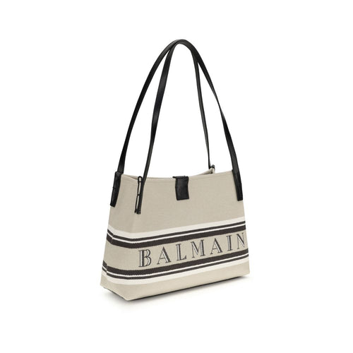 Balmain Beige Cotton Shoulder Bag Balmain