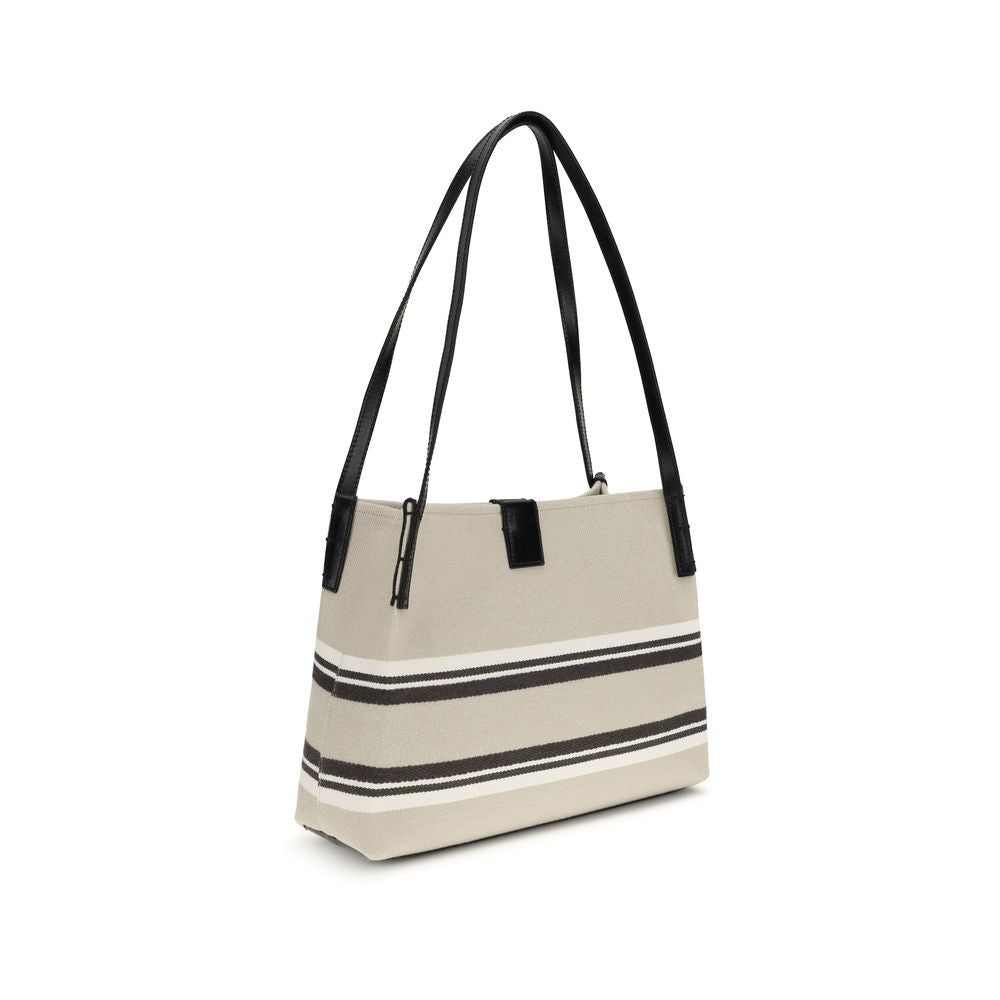 Balmain Beige Cotton Shoulder Bag Balmain