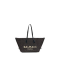 Balmain Black Raffia Shoulder Bag Balmain