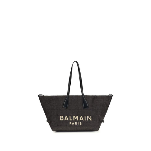 Balmain Black Raffia Shoulder Bag Balmain