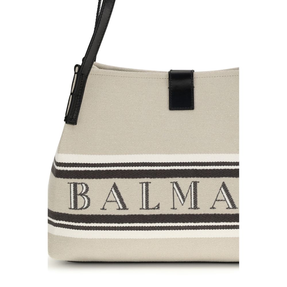 Balmain Beige Cotton Shoulder Bag Balmain