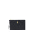 Saint Laurent Black Calf Leather Bos Taurus Clutch Bag Saint Laurent