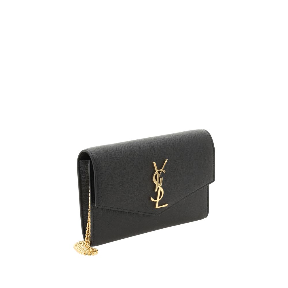 Saint Laurent Black Calf Leather Bos Taurus Clutch Bag Saint Laurent