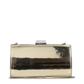 Jimmy Choo Gold Leather Rhinestone Front Logo Clutch Bag Jimmy Choo