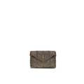 Saint Laurent Gray Quilted Lamb Leather LouLou Medium Shoulder Bag SS26 Saint Laurent