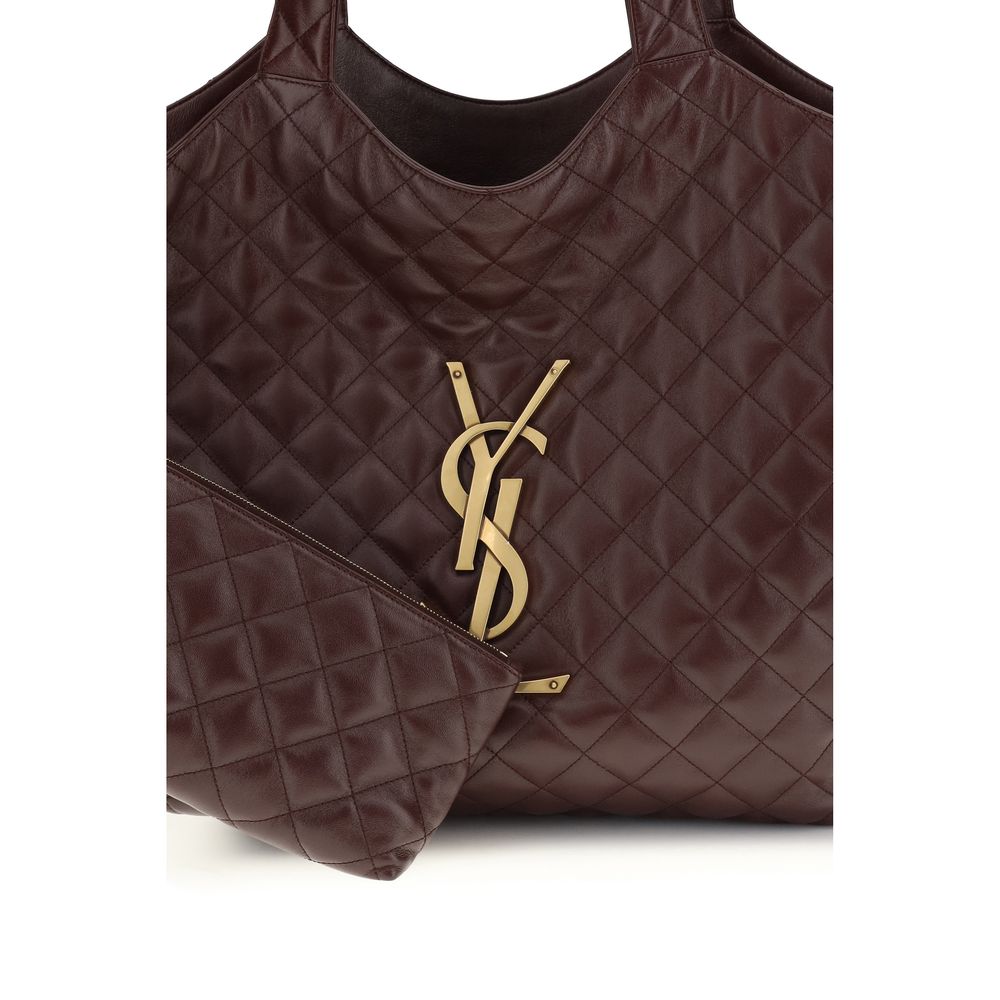 Saint Laurent Bordeaux Quilted Lamb Icare Maxi Shoulder Bag SS26 Saint Laurent