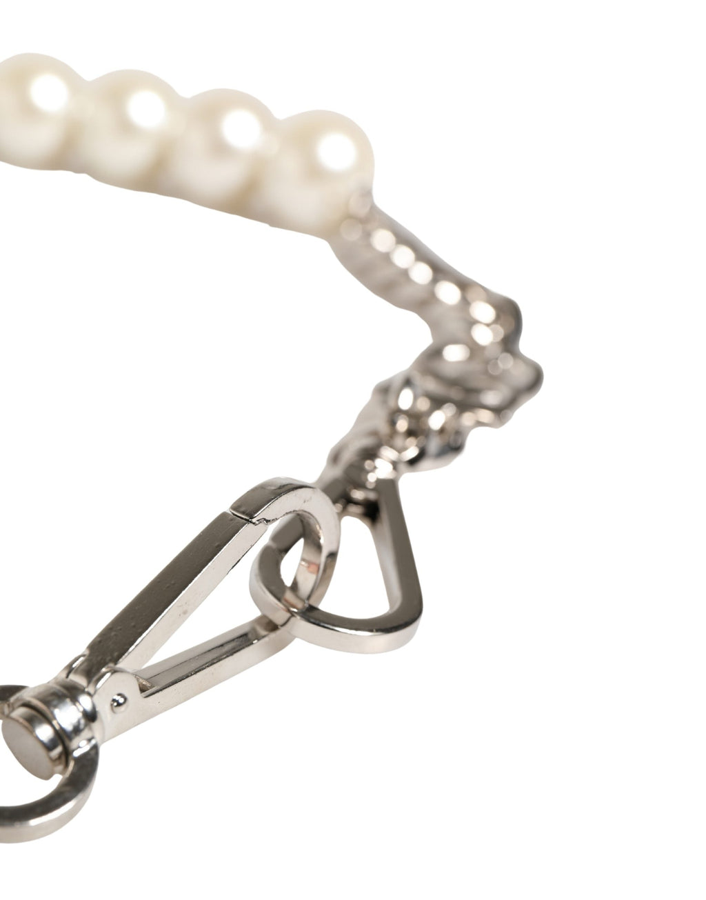 Dolce & Gabbana Black Leather Silver Chain Bag Accessory Shoulder Strap Dolce & Gabbana