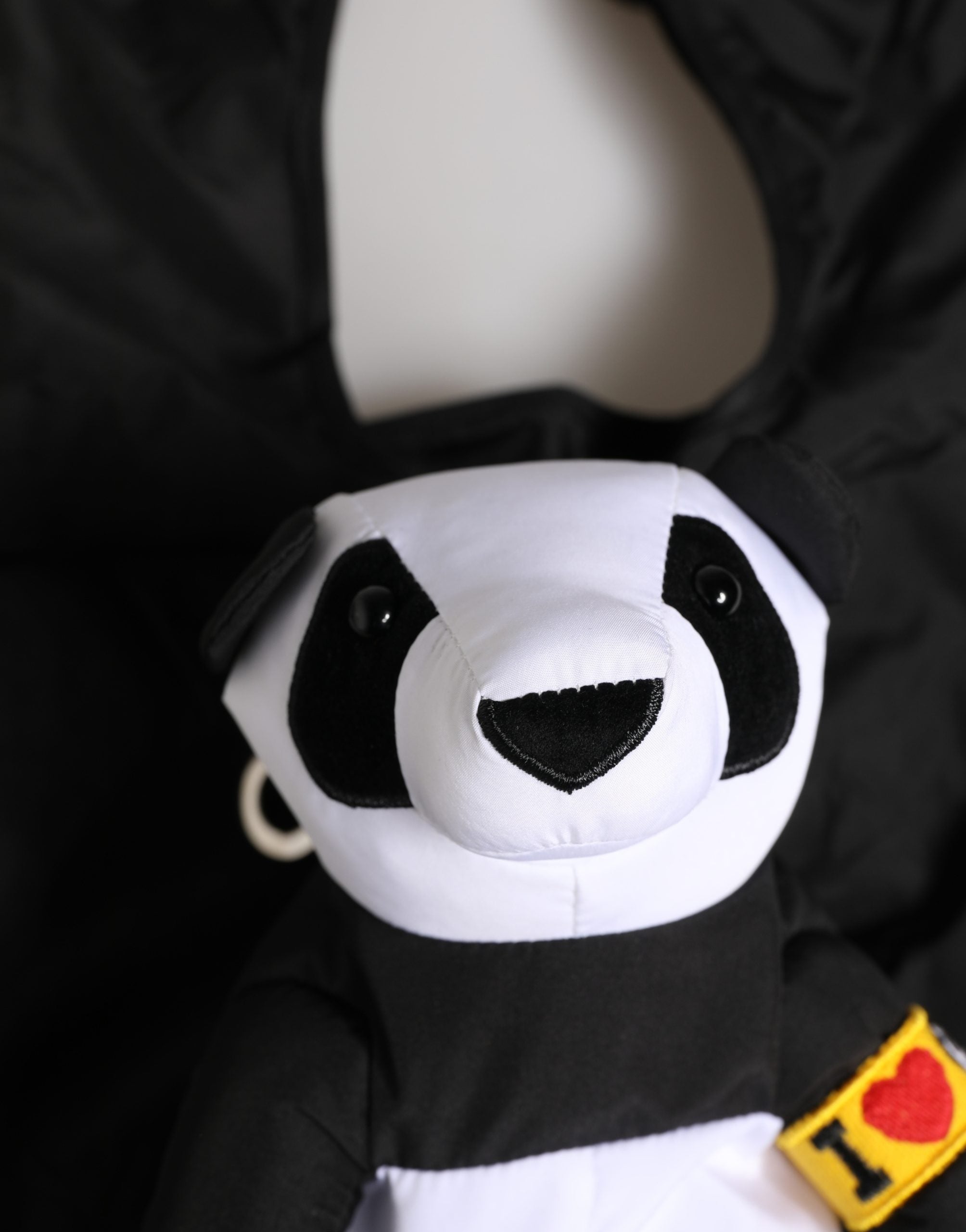 Dolce & Gabbana Men Black Polyester Panda Stuffed Ecobag Bag Dolce & Gabbana