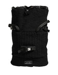 Dolce & Gabbana Black Tricot Wool Blend Duffel Backpack Travel Borse Bag Dolce & Gabbana