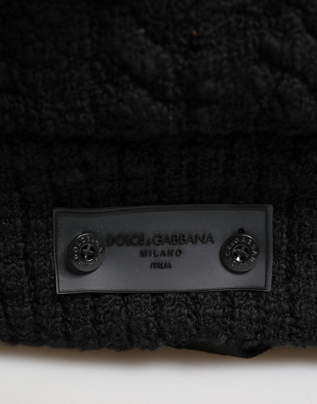 Dolce & Gabbana Black Tricot Wool Blend Duffel Backpack Travel Borse Bag Dolce & Gabbana