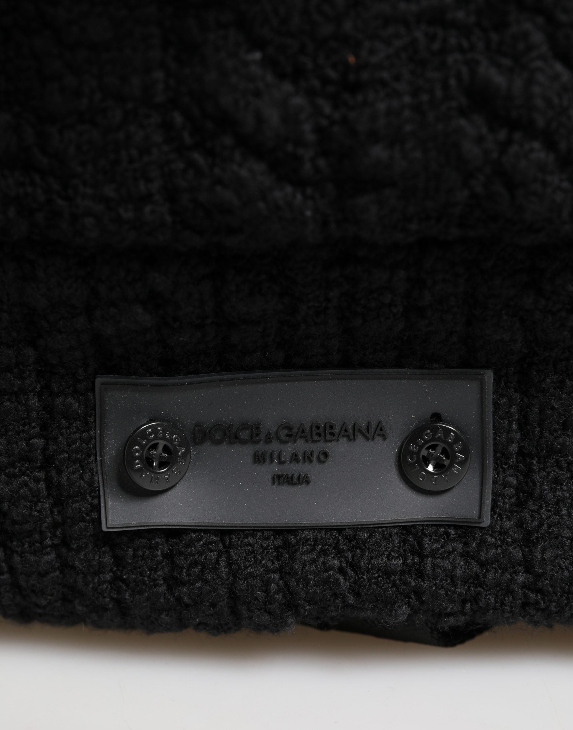 Dolce & Gabbana Black Tricot Wool Blend Duffel Backpack Travel Borse Bag Dolce & Gabbana